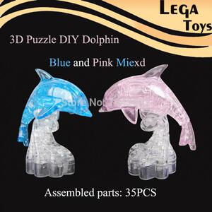 3D Crystal Dolphin Blocks Home Furnishing Jewelry,DIY Educat
