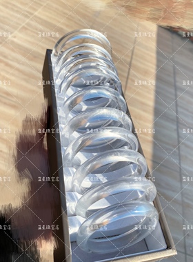 蓝星珠宝店-天然高冰白水晶白幽灵白玉髓手镯简约高级冰爽