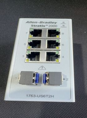 AB罗克韦尔工业交换机，型号1783-US6T2H，Stra