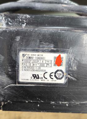 SGMAV-10ADA61安川五系列1KW伺服电机，功能完好