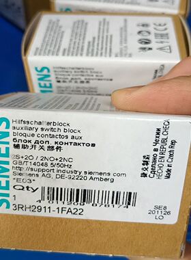 SIEMENS辅助开关部件 3RH2911-1FA22