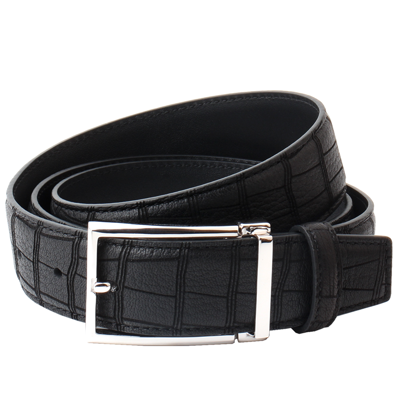 MALOOFDICK马洛夫蒂克皮带鹿皮925纯银针扣裤带大气奢华男士腰带