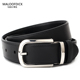 MALOOFDICK马洛夫蒂克腰带头层牛皮裤 带商务休闲不锈钢针扣皮带男