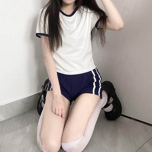 微胖体操服女纯欲风套装日系少女学院学姐风啦啦队沙滩体操服泳衣