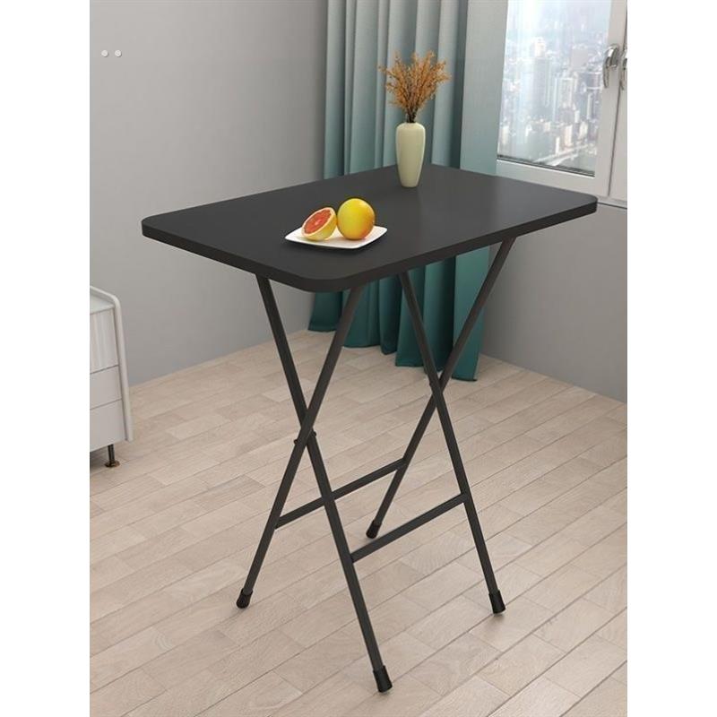 适用经济型折叠餐桌床用高脚小方桌小户型便携塑料饭桌书桌
