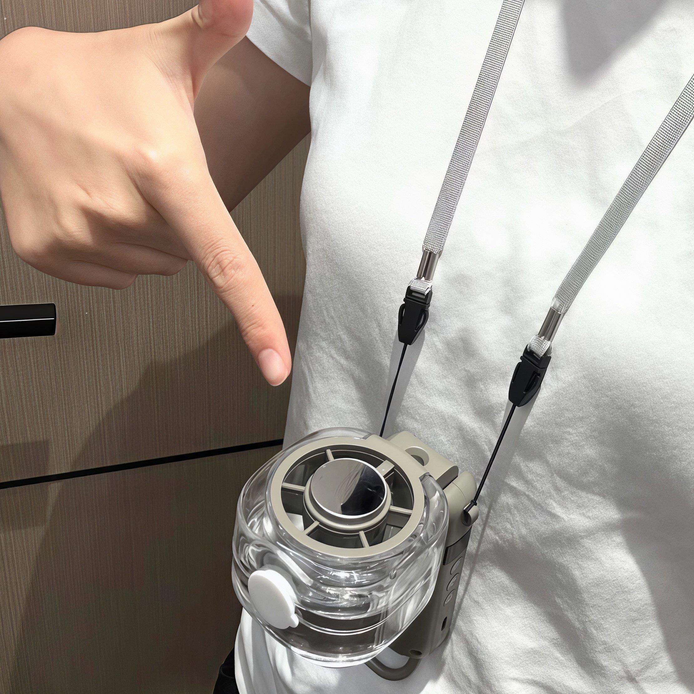 冰敷制冷喷雾折叠小风扇注水式户外高速降温手持挂颈迷你可携式风