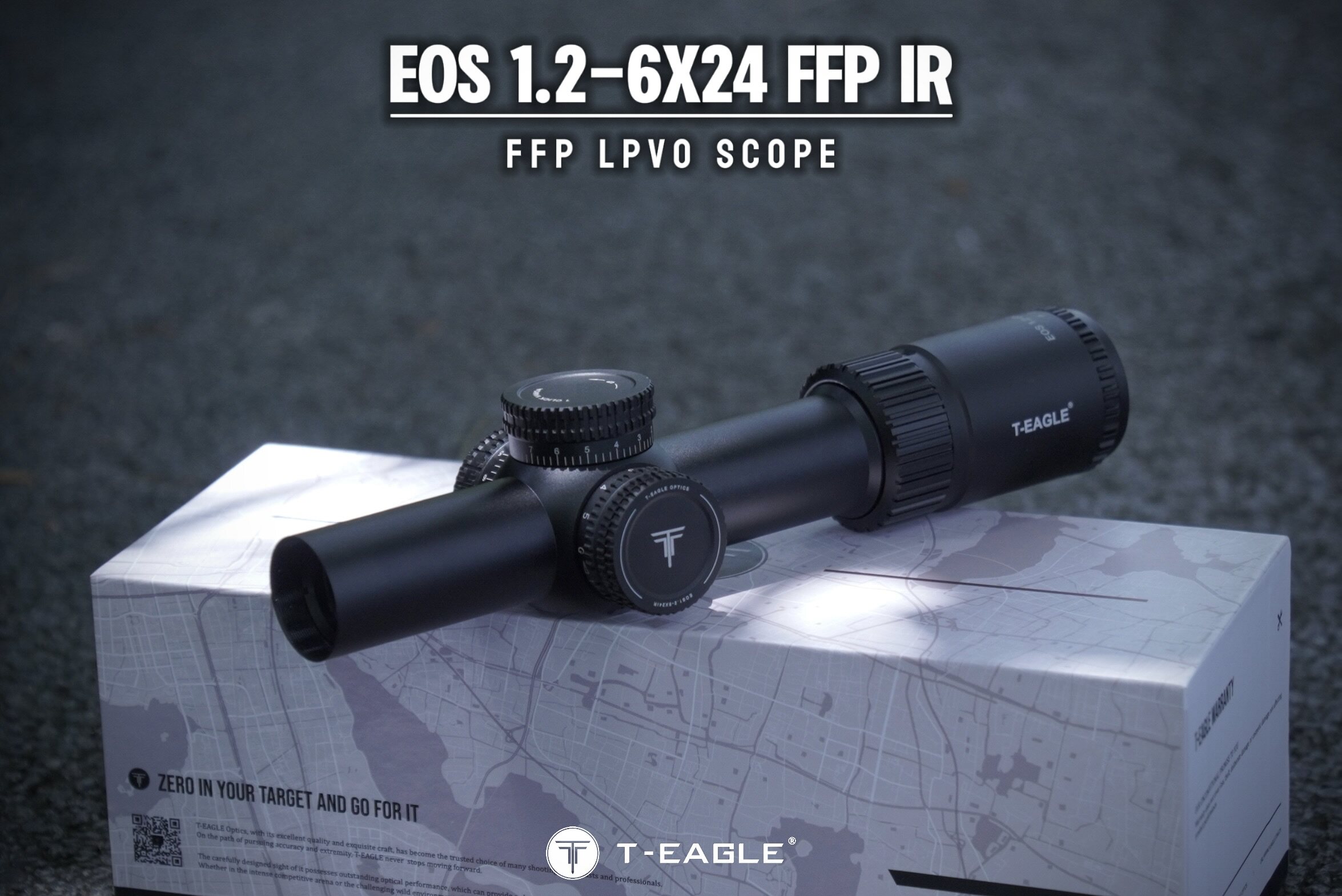 EOS1.2-6X24FFP短款十字精准速瞄金光学带灯可调倍镜弹弓玩具备件