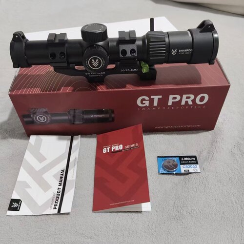 沼泽鹿1-5GTPRO短款十字精准速瞄金光学带灯可调倍镜弹弓玩具备件