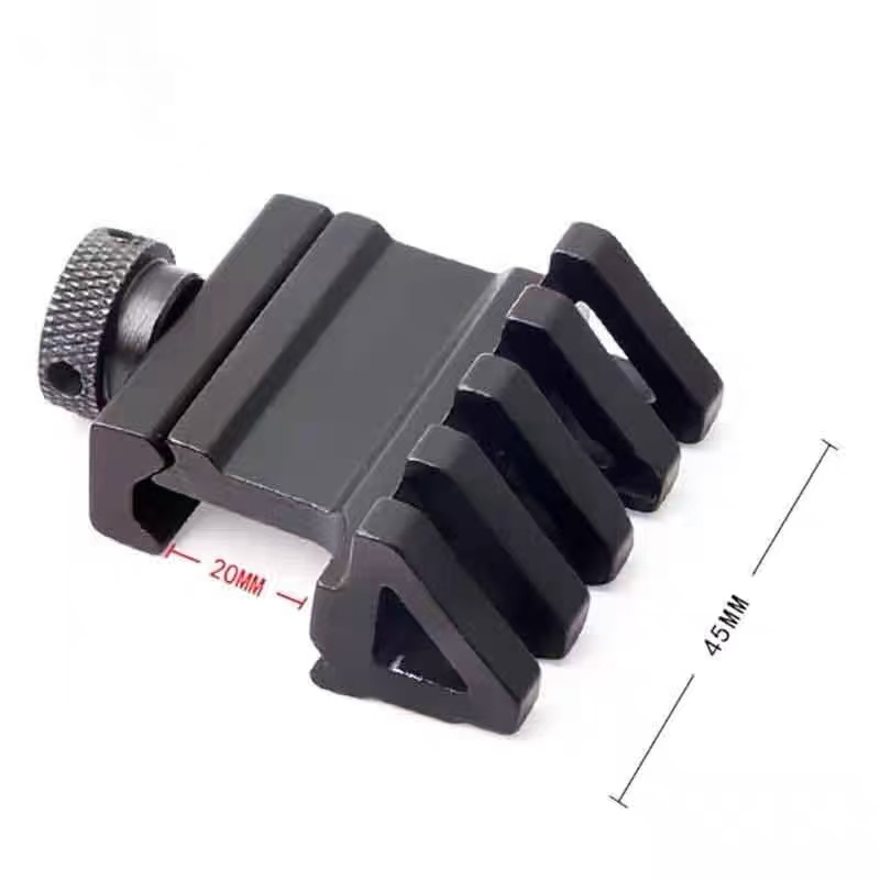 20MM导轨45度单边手电筒HK416斜侧底座玩具侧轨皮夹具鱼骨配件