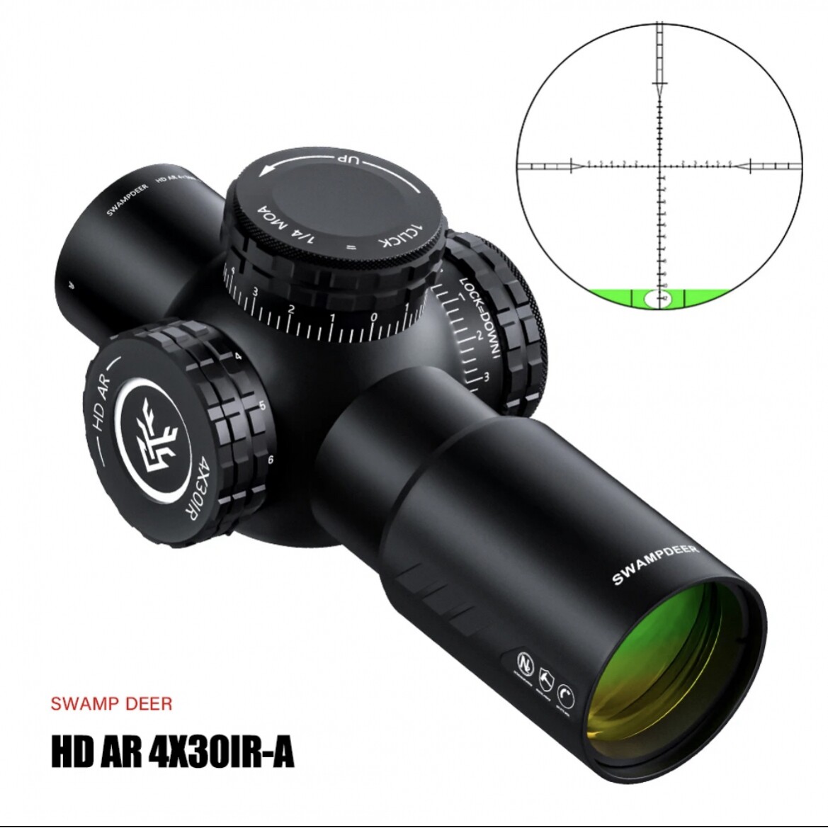 倍镜HDAR4X30 IR 超短定倍速瞄 高清 独家分化 弹弓玩具备件