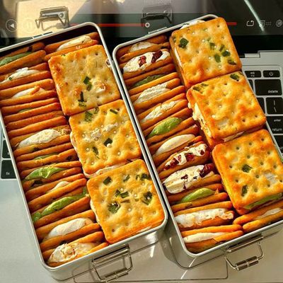 【铁盒】香葱牛轧饼干