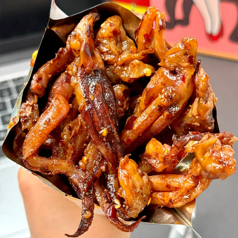500克魷魚頭香辣燒烤魷魚零食