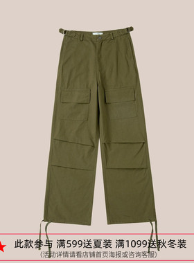 【四折】纽约品牌Profound 正面双袋直筒阔腿休闲工装裤