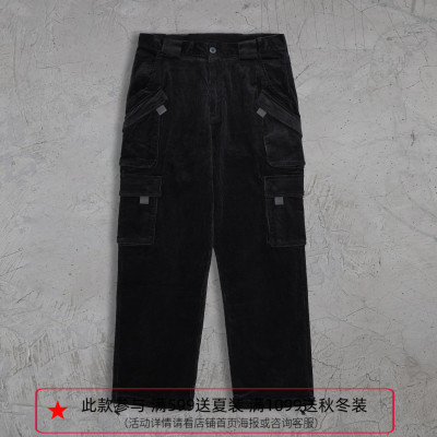 Profound Foundation支线 宽松直筒多袋高街风复古灯芯绒工装裤