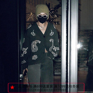 Profound Foundation支线 复古腰果花 嵌花刺绣毛衣开衫 GIGI同款