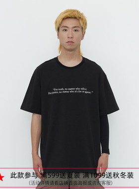 纽约潮牌Profound Foundation支线  美式宽松 基础标语重磅短袖