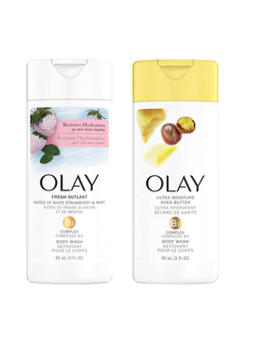 美国Olay超保湿烟酰胺乳木果油白草莓薄荷清爽沐浴露旅行装89ml