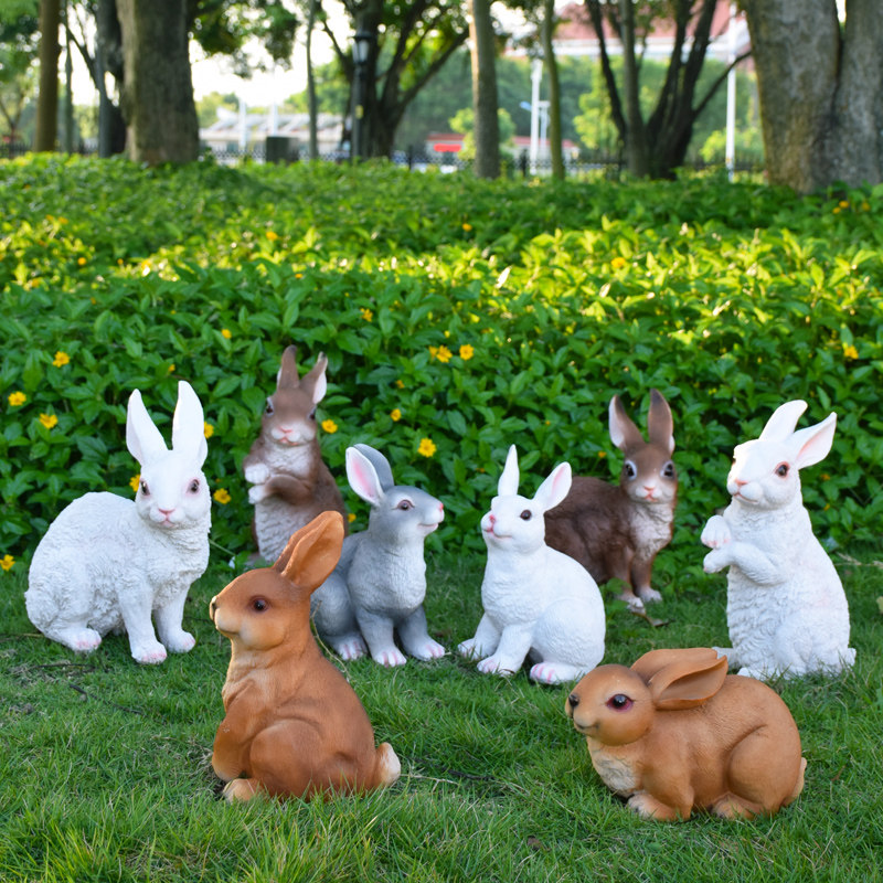园林仿真兔子树脂庭院小品雕塑