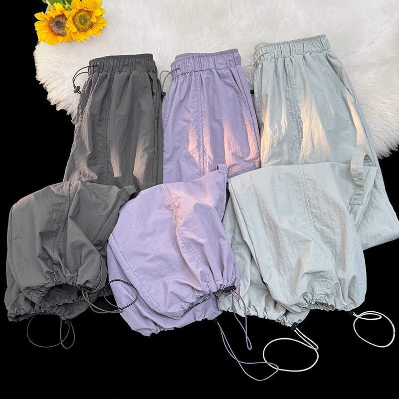 塔丝纶 2026新款登山冲锋工装裤女夏季薄款裤子速干运动裤小个子