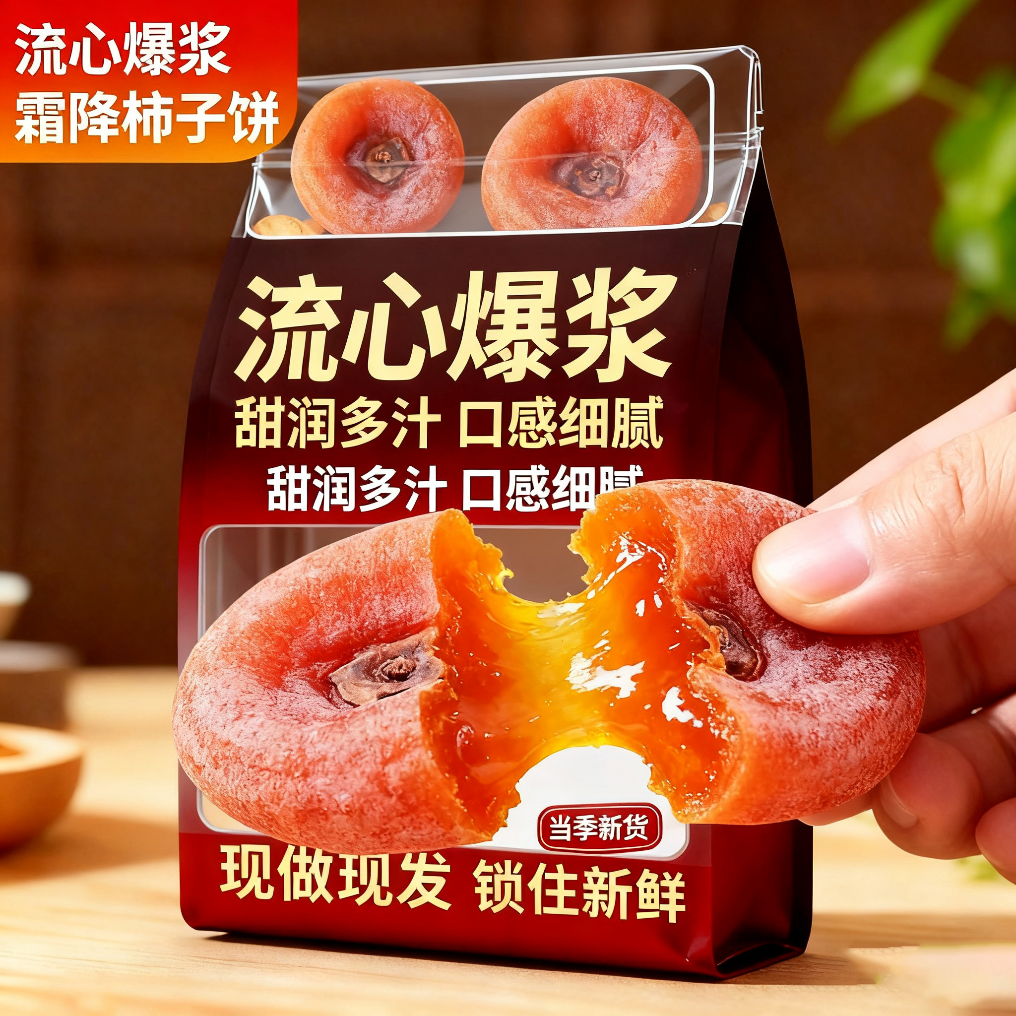 柿子饼霜降柿饼农家流心圆柿子独立包装非陕西富平柿饼官方旗舰店
