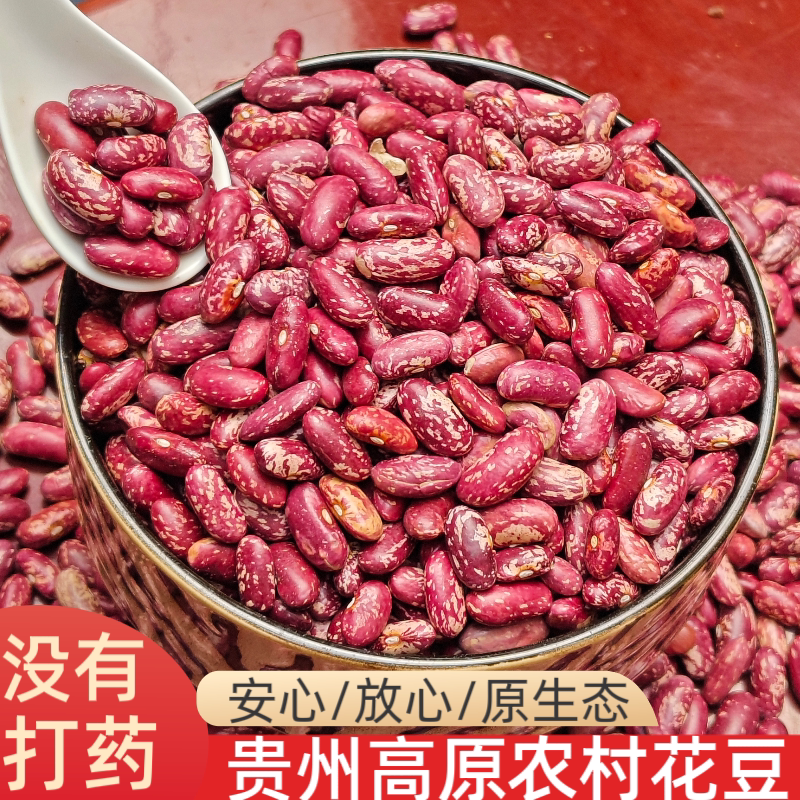 贵州酸菜豆米 新花豆 云豆 芸豆花豆子新四季豆 四季豆米