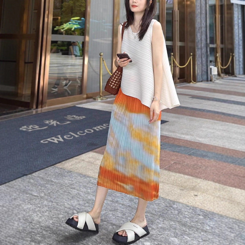 工厂直销高端女装套装女夏两件套减龄搭配皱褶气质穿搭一整套