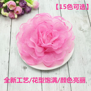 【颜色多可选】新娘头饰高档布艺发夹广场舞饰品手花儿童演出头花