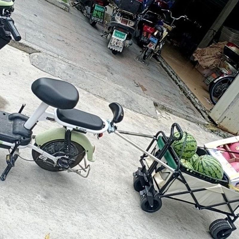推车连接杆电动车拖露营车营地车牵引器连接器拖挂摆摊推车器配件