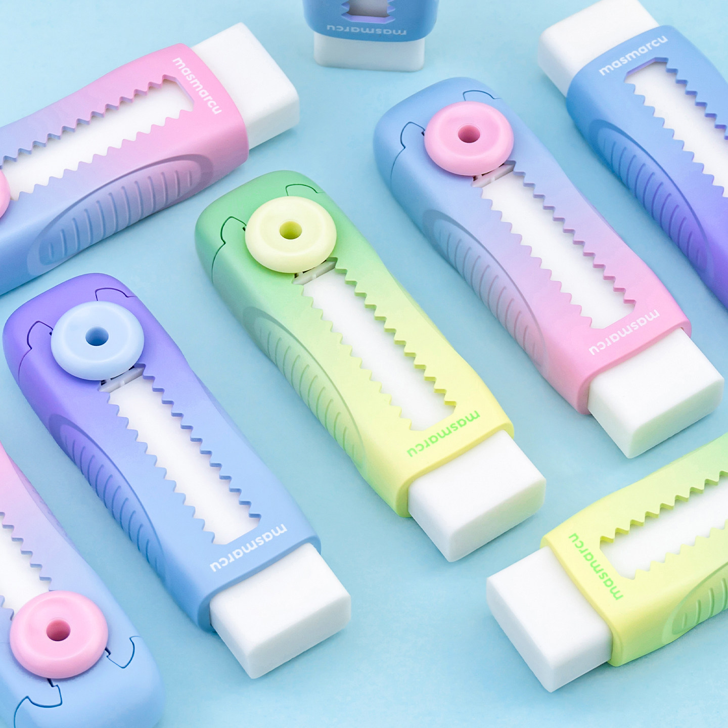 晨光渐变色小纽扣Q4233推动橡皮