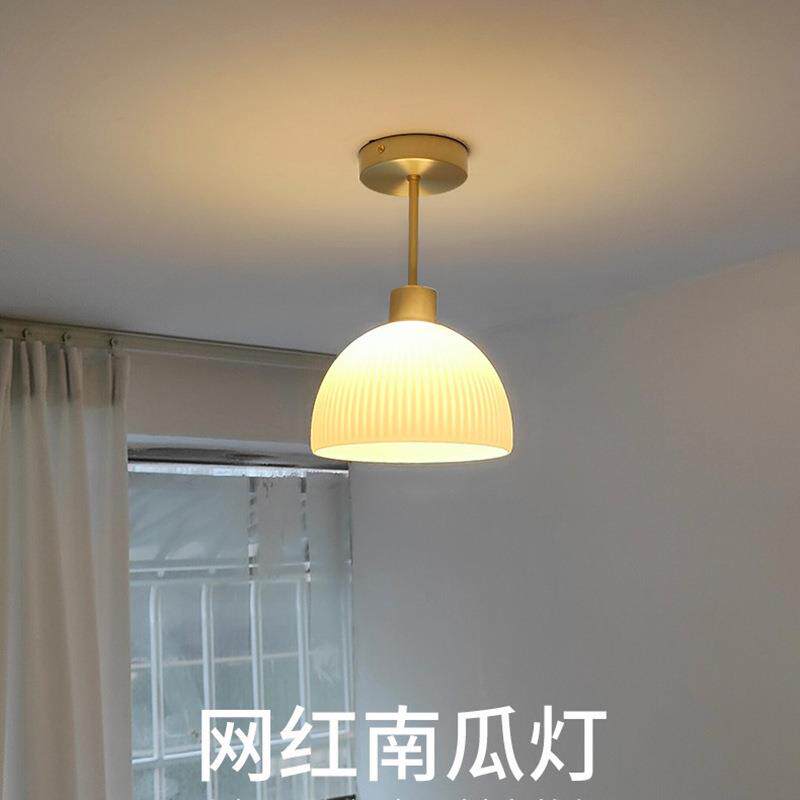 日式过道吸顶灯走廊玄关门厅灯日式阳台入户北欧风格衣帽间小灯具