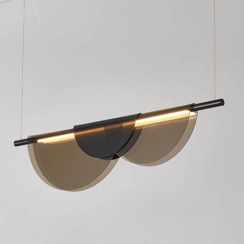 光影吊灯ins粉色北欧马卡龙色创意餐厅后现代简约吧台个性展厅灯