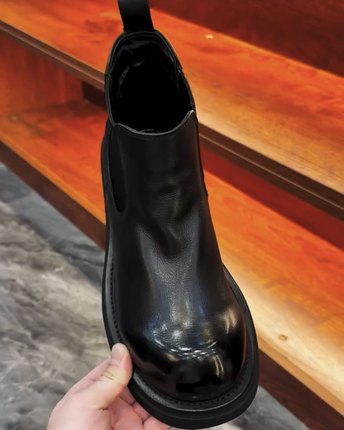 1231冬季新品男士纯皮休闲舒适男鞋时尚百搭潮流轻奢简约棉鞋吉