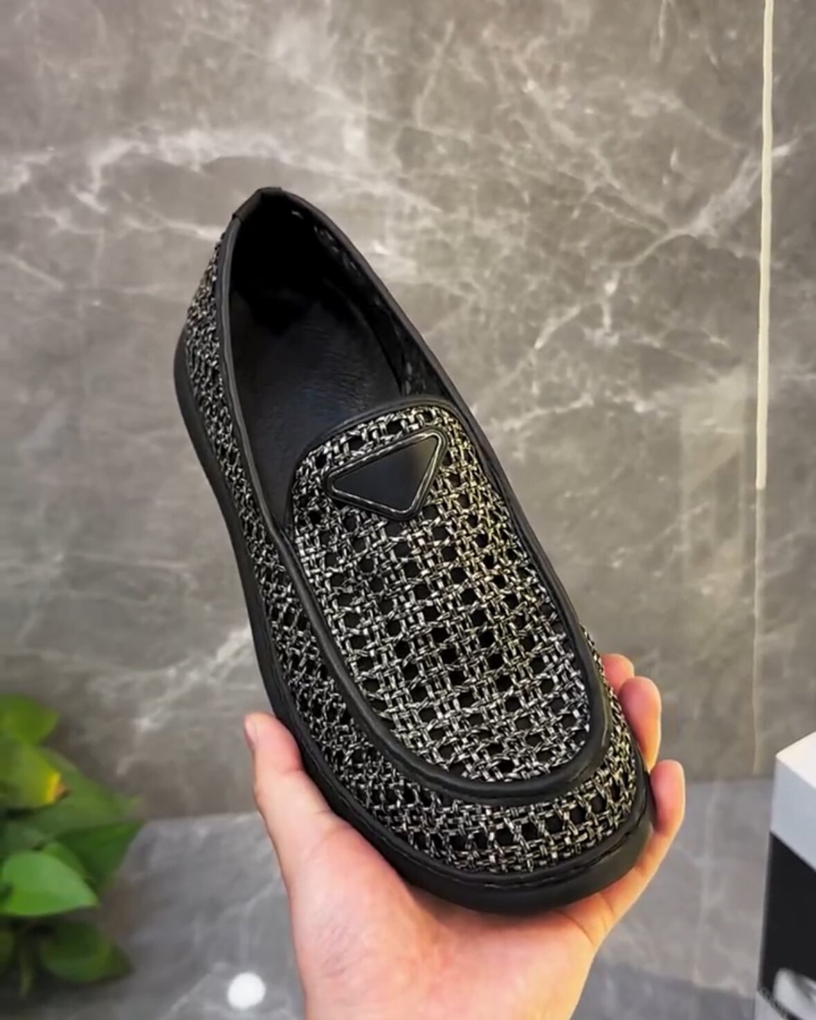 5921-36新品男士纯皮编织网孔凉鞋休闲舒适男鞋酷帅气轻奢潮简约