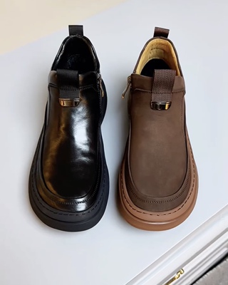 88091秋冬季新品男士纯皮加绒保暖休闲舒适男鞋时尚百搭商务欧货