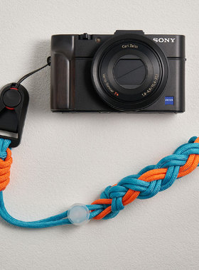 编织相机腕带适用单反徕卡索尼黑卡微单理光GR佳能尼康钢芯快拆扣