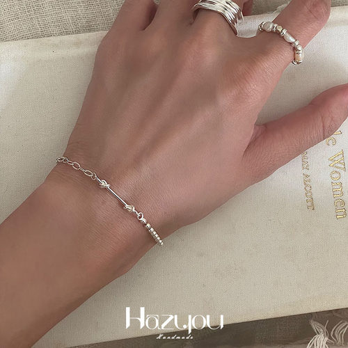 女925纯银打结小众设计手链