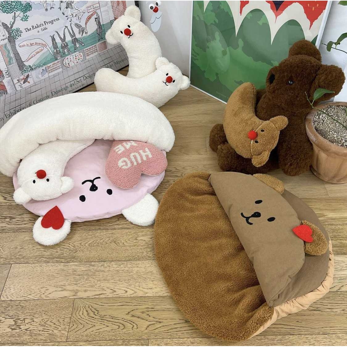 现货冬新宠物狗狗猫咪保温保暖睡袋半开放推车边缘垫子防脏加绒窝
