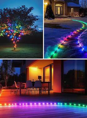 跨境新款LED智能APP点幻彩屋I檐灯户外防水P67灯庭院控节日氛JCR