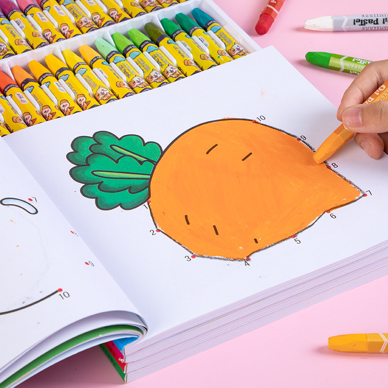 幼儿童数字连线画1-10-20-50连数字画线宝宝连点画本涂鸦填色本岁