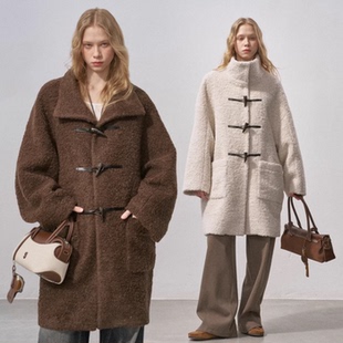 DIDDIMODA 毛呢外套/帽子可拆卸双面呢