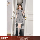 清仓特惠 DIDDIMODA 蝴蝶圆领长裙收腰无袖 修身 连衣裙夏