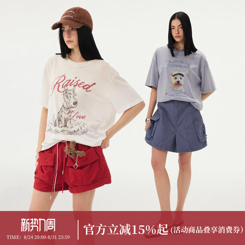 DIDDIMODA小狗T恤/工装裙