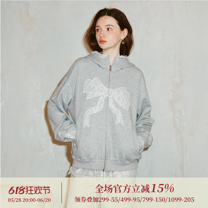 DIDDIMODA蕾丝蝴蝶结卫衣+蝴蝶卫衣
