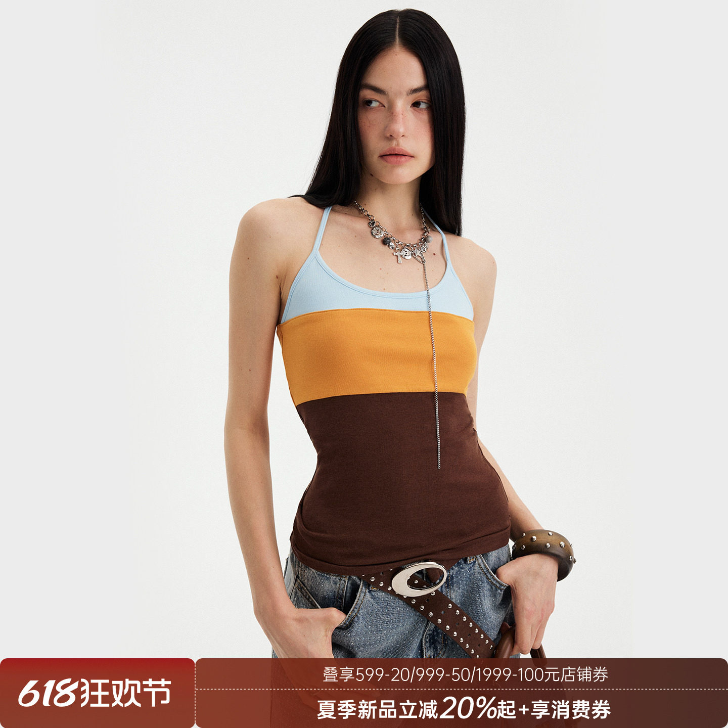 DIDDIMODA 挂脖抹胸/蓬蓬伞裙/太阳裙