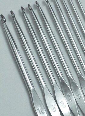 乐牌乐钩潮汕钩针 无柄 精磨精装无磁不锈钢编织钩花纯手工毛线