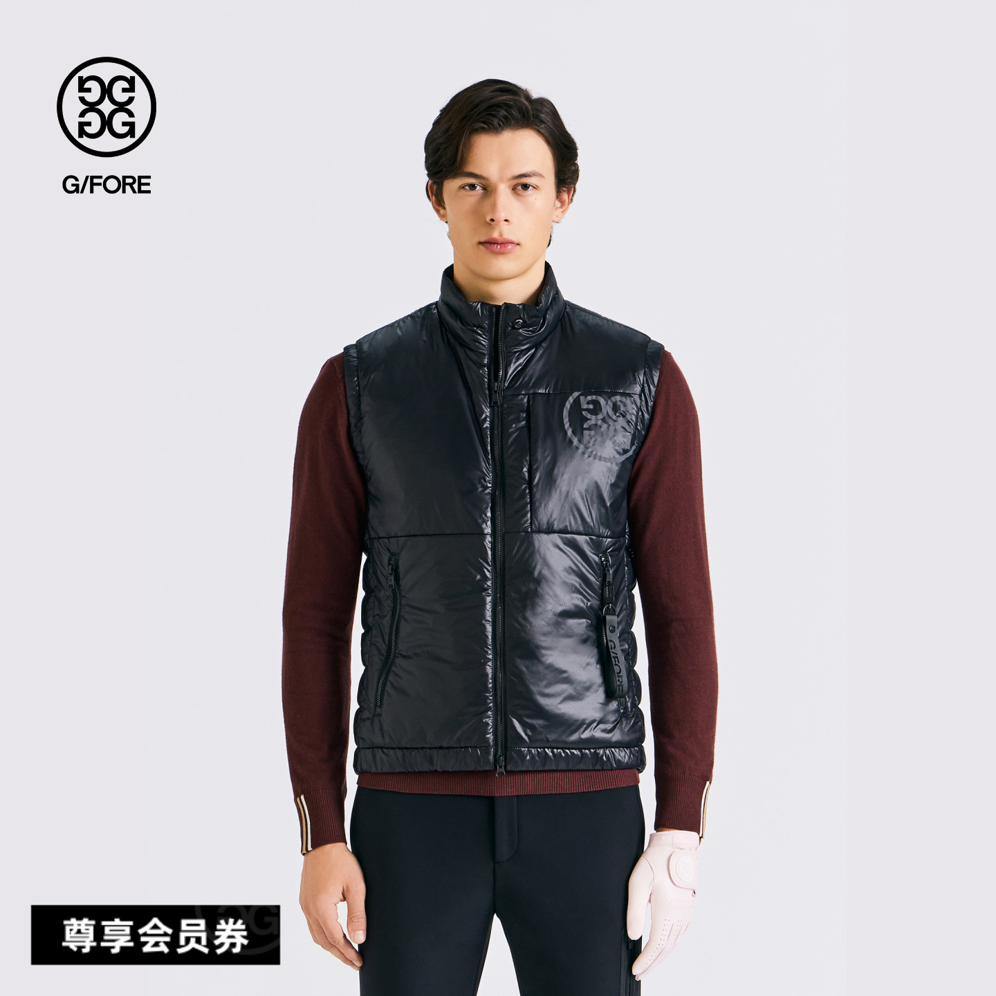 GFORE吉福官方秋冬新品男士高尔夫服装DOWN VEST羽绒马甲
