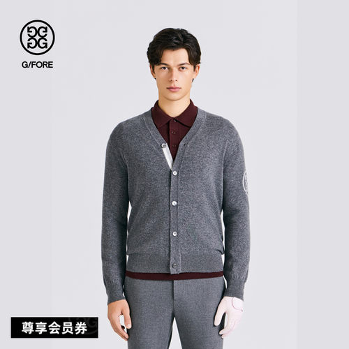 GFORE吉福官方男士高尔夫服装CARDIGAN开衫