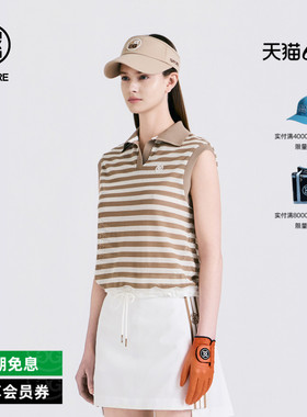 G/FORE吉福官方春夏新品女士高尔夫服装STRIPED SLEEVELESS无袖衫