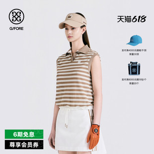 G/FORE吉福官方春夏新品女士高尔夫服装STRIPED SLEEVELESS无袖衫