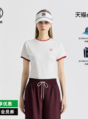 G/FORE吉福官方春夏女士高尔夫服装CREWNECK ROUND短袖T恤